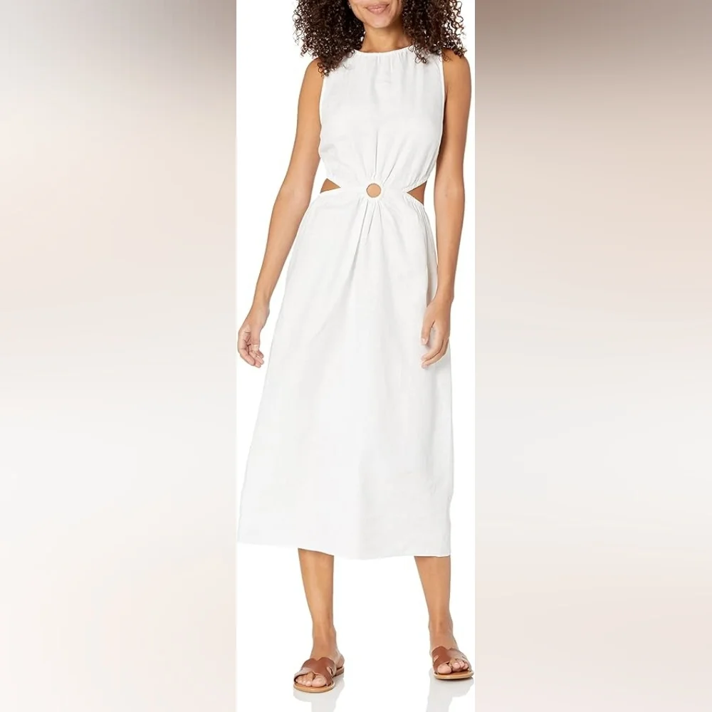 Cotton Cut Out White Maxi Dress - Picture 6 of 7
